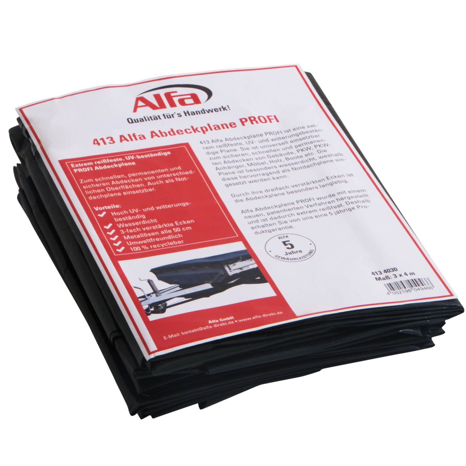 418 ALFA - Bâche protection peinture en HDPE 7 µm / 12 µm - pour intérieur  et extérieur