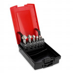 Jeu de 6 forets à chanfreiner HSS avec pointe de coupe à 90° tournant à droite