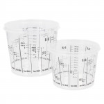 Gobelet de mélange transparent à usage unique de haute qualité pour un mélange précis, en PP, avec graduation imprimée