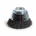 Brosse Boisseau en fil d'acier ondulé avec support M14