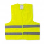 Gilet d'avertissement jaune ou orange certifié avec 2 bandes réfléchissantes