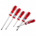 Jeu de tournevis 2K universel et ergonomique de 5 pièces, composé de tournevis plats et cruciformes PH pour serrer et desserrer les vis.