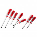Jeu de tournevis 2K universel et ergonomique KOMBI + composé de tournevis plats et cruciformes PH + PZ pour serrer et desserrer les vis.
