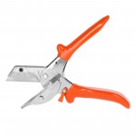 Ciseaux à onglets professionnels de haute qualité avec lame trapézoïdale filigrane, butées à 45° et indicateur d'angle