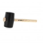 Maillet en caoutchouc robuste avec manche en frêne verni