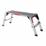 Grande plate-forme mobile en aluminium antidérapante et caoutchoutée
