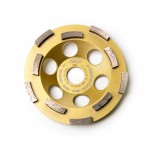Meule diamant doublement garni pour béton, pour rendement extrême