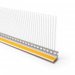 Corniére d'angle autocollante avec treillis et profilé en forme accordéons