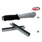 667 ALFA set agrafeuse (agrafeuse marteau + agrafes)