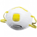 Masque de protection poussières fines FFP1 avec soupape et harnais de tête en coton