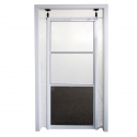 Porte anti poussière avec système de tension rapide, vitre en Plexiglas et membrane de protection