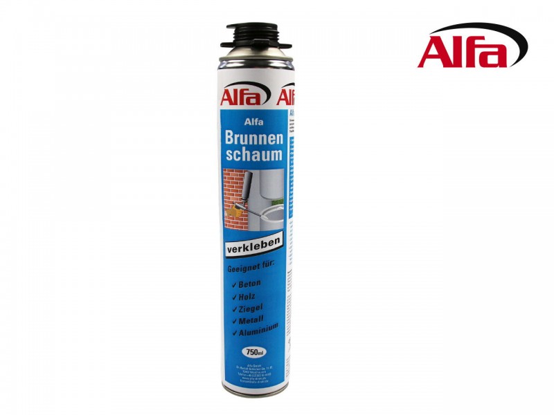 632 ALFA - Mousse colle pour puits 750ml pour pistolet 632 ALFA - Mousse colle pour puits 750ml pour pistolet