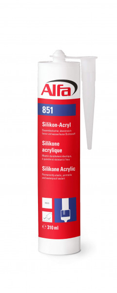 851 ALFA - Mastic silicone-acrylique blanc