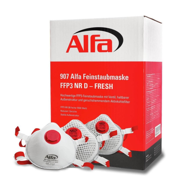 907 Alfa Masque anti-poussières fines FFP3 NR D / FRAIS