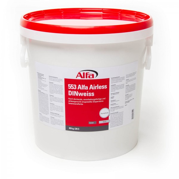 553 Alfa Airless DIN Blanc (peinture murale de dispersion) 553 Alfa Airless DIN Blanc (peinture murale de dispersion)
