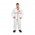 Combinaison de protection chimique à coutures renforcées avec capuche et fermeture éclair autocollante