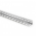 Profilé d'extrémité en aluminium fin et lisse, perforé d'un côté