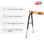 Tréteau de travail pliable en acier et bois robuste