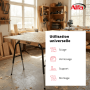 Tréteau de travail pliable en acier et bois robuste