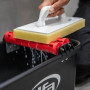 washboy professionnel avec roulement de déplacement et 2 rouleaux de lavage à picots avec axe métallique