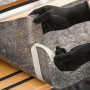 Bâche de protection en tissu pour marches d´escaliers avec film et ruban adhésif, hygroscopique, absorbante