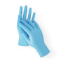 Gants de protection jetables bleus en nitrile non poudrés