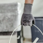 Gants en tricot fin avec revêtement en Foam Nitril et picots