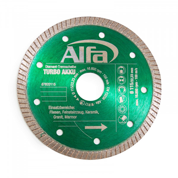 6762 Alfa Disque diamant TURBO AKKU Alfa Disque diamant TURBO SPRINT	