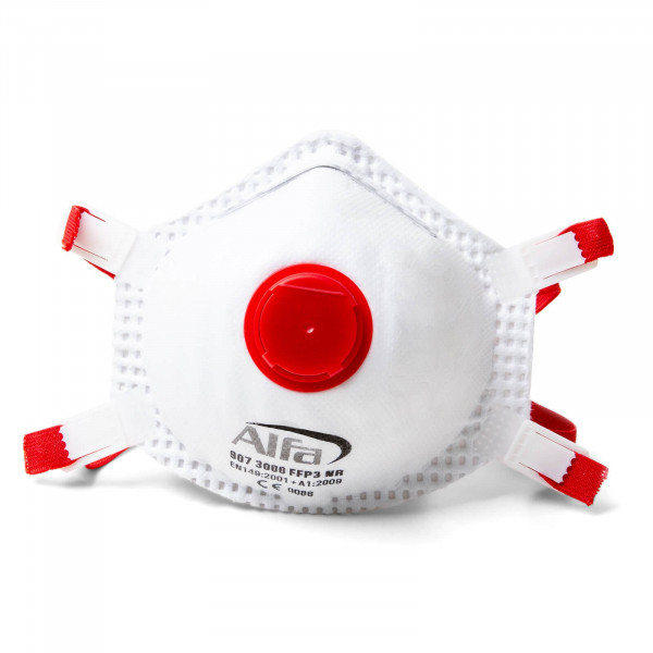 907 ALFA - Masque poussières fines FFP3 (avec valve) pour amiante et fibres minérales