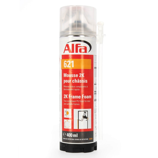 621 Alfa mousse PU expansive bi-composant 400 ml manuelle